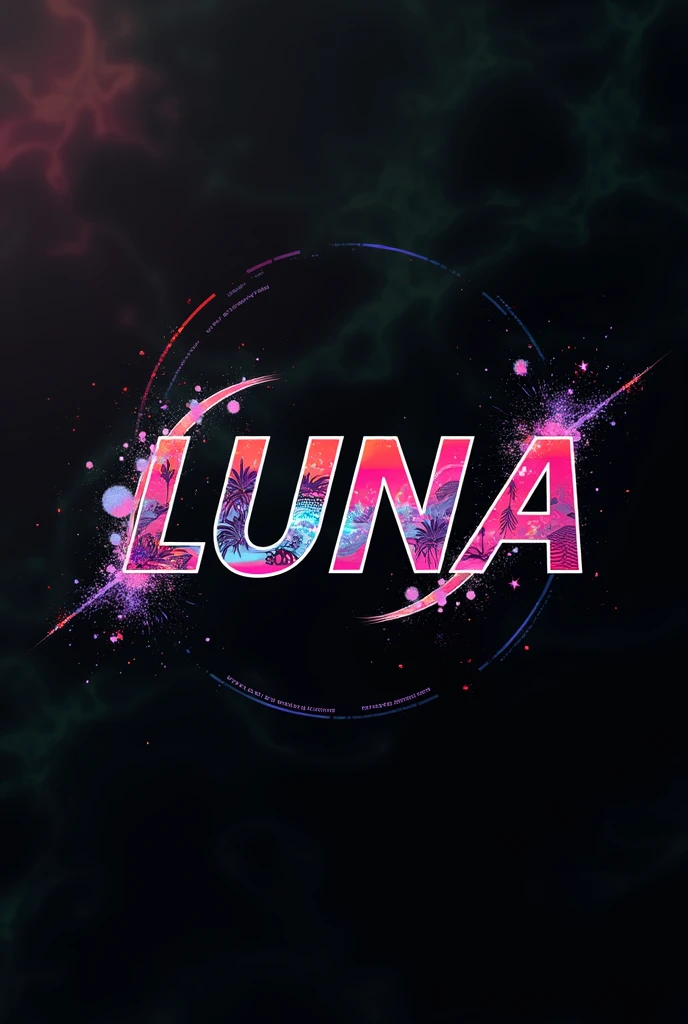 High resolution, logo spelling swiftly “Luna” cool, Jdm theme, anime theme, Cyberpunk vibe name spelling, brand logo, logo for tshirt, brand logo “LUNA”, neon vibes, acid trip vibes, acid trip, shooting stars, acid trip inside “LUNA”, acid trip, hallucinations inside “LUNA”, Waves of hallucinations, purple, techno hallucinations inside “LUNA”, Acid trip hallucinations inside “LUNA” , Waves of hallucinations inside “LUNA, splash, futuristic hallucinations,