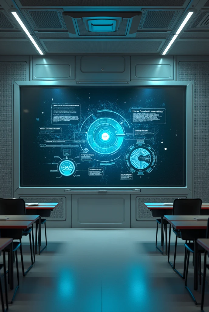 Futuristic school chalkboard background