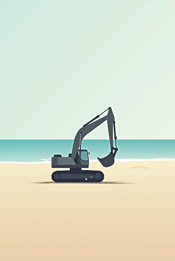minimalist beach tennis excavator