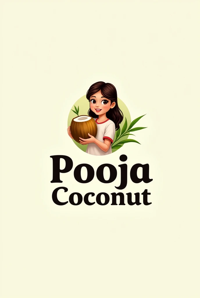 I won't logo
Coconut sell
Logo name Pooja coconut
Logo design like hold coconut in hand gril