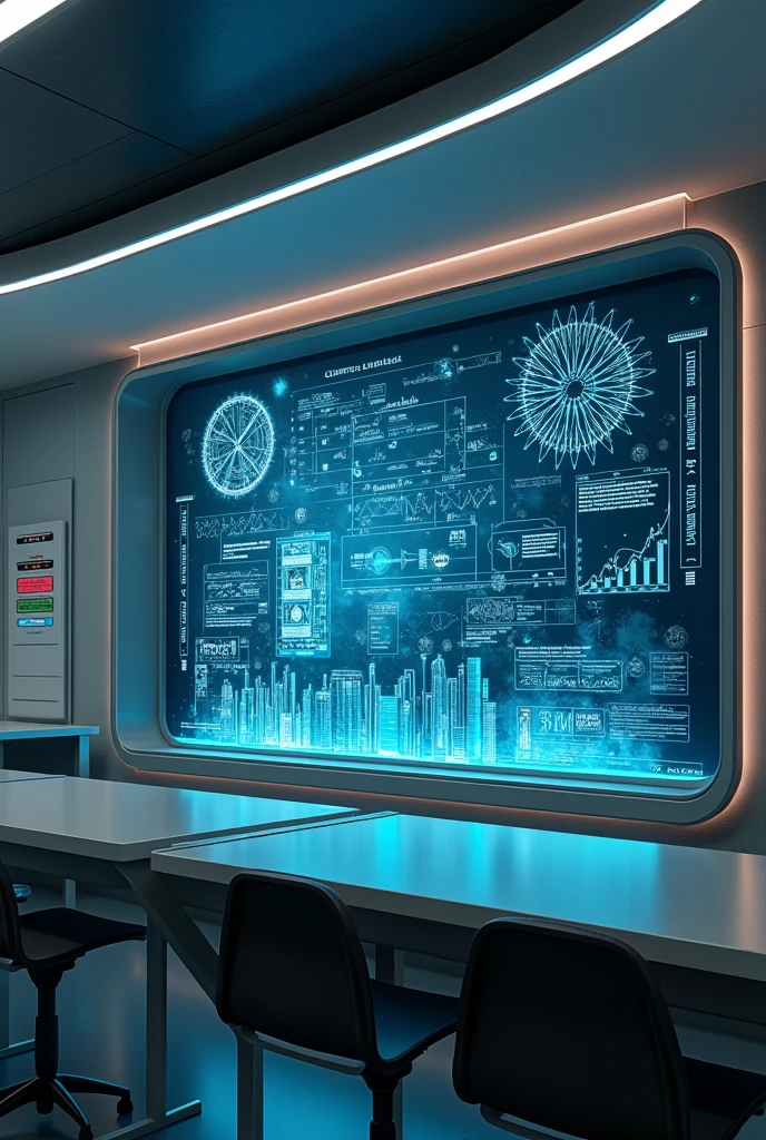 Futuristic school chalkboard background