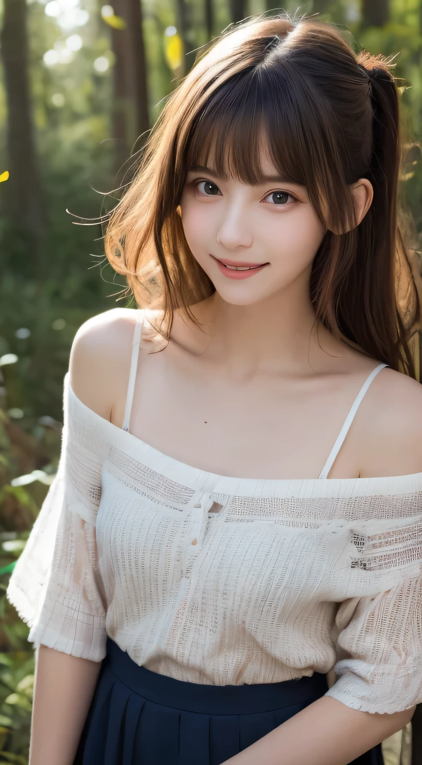 Best image quality (8k, High resolution, masterpiece: 1.2), Very detailed, Random Hairstyles, 2 woman,
Extraordinary beautiful girl、Cute and beautiful face details、(Dealing with the Children_v1:0.008)、
score_9, score_8_upper, score_7_upper,
situation: In the deep forest at night、Countless fireflies slowly fly up、Creating a curtain of light。A girl stops in the middle of the forest、Looking up at the view with shining eyes。In her hand she holds a small wooden lantern、The light mixes with the glow of the fireflies.。
landscape: It's dark in the forest、wood々A faint moonlight shines through the gaps、The light of the fireflies gives off a pale green aura.。The ground is covered with soft moss、Small white flowers bloom here and there。
Camera angle: From a firefly's perspective、The girl and the halo of fireflies are placed in the center.。
,Active stop temporarily ,
On her side、The thunder danced。
Focus on the upper waist
, Random cute poses ,Big eyes ,Puffy eyes , Heart pupil, blush , Big shy smile ,