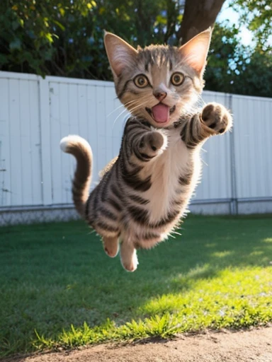 a kitty,jump,
