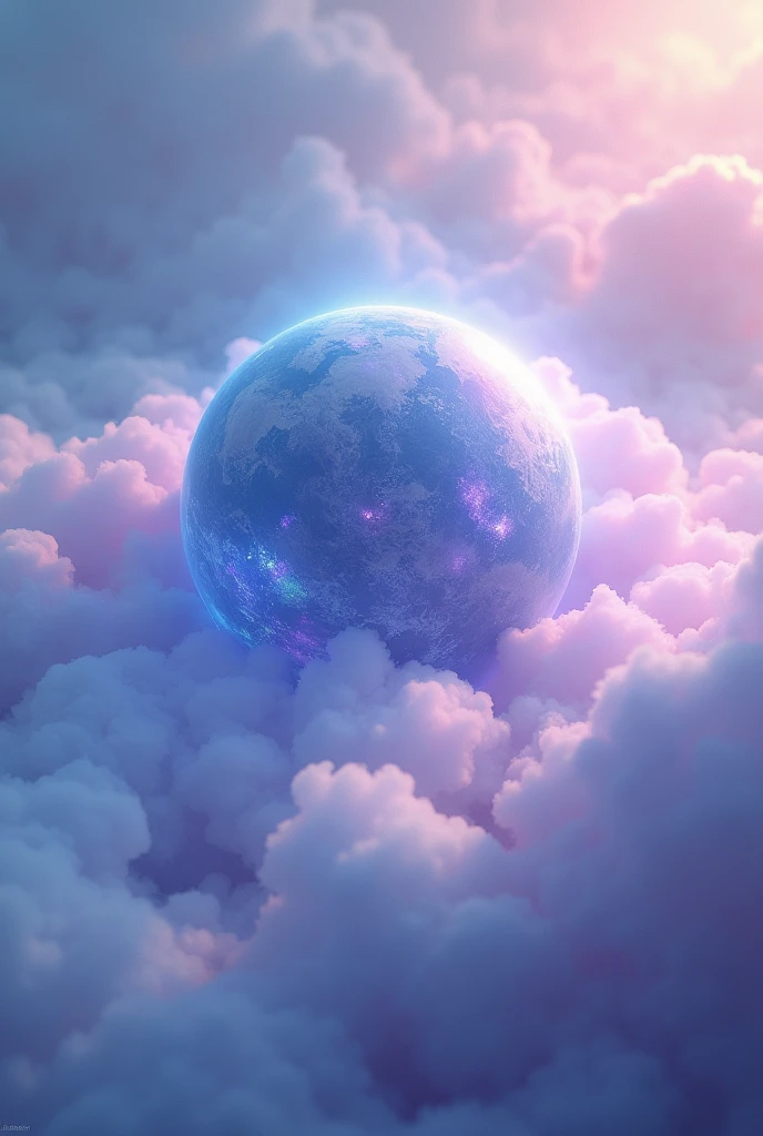 planet Mystical 
the color: pastel blue, purple and shiny
fog ring
