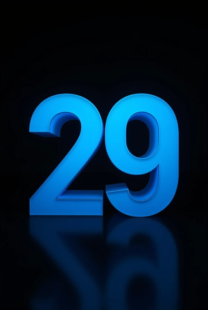 Wallpaper of number 29 with black background number will be laser blue colour team which also will be thicker