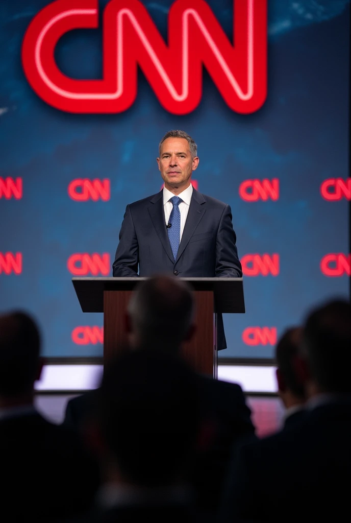 Andrew Maccabe is speaking at CNN office