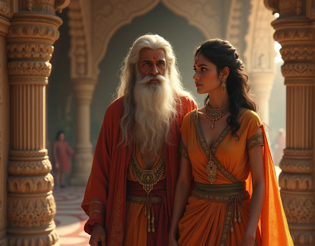 Once a Hindu saint took a girl to the king's palace. Rajput king 