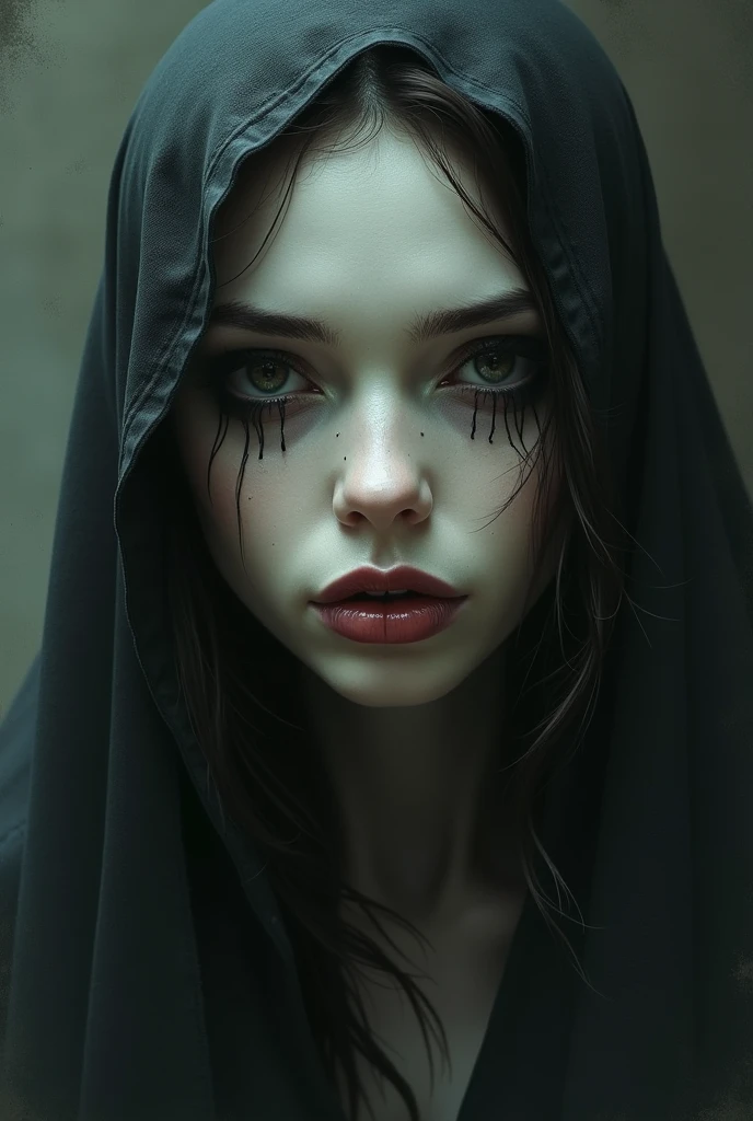 Death has left in her only beauty, even for all her poor lips that exude finely 