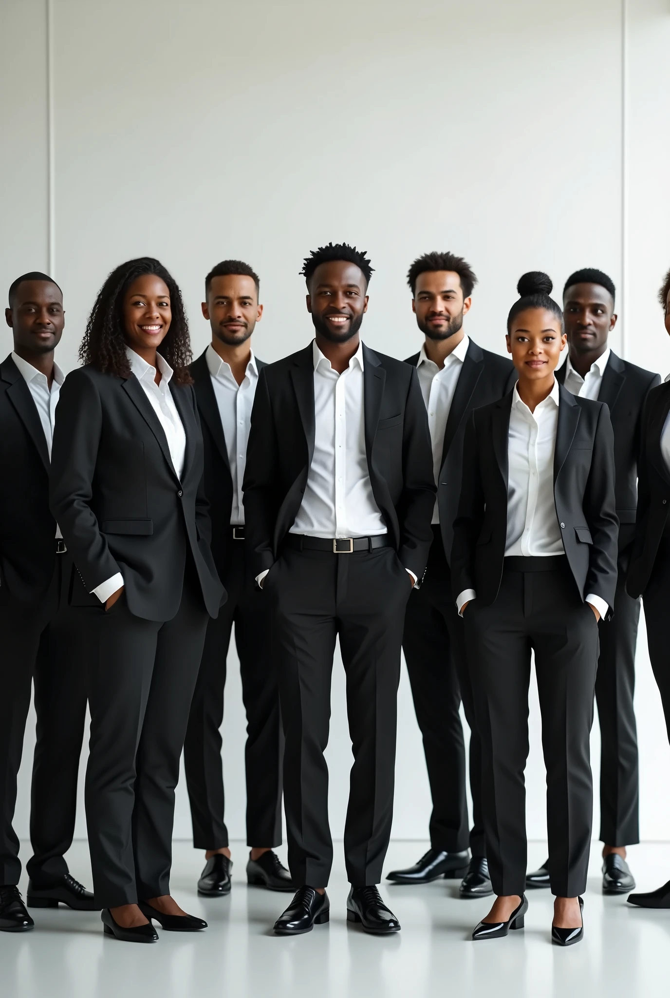 Creating a real corporate image with white and black executives