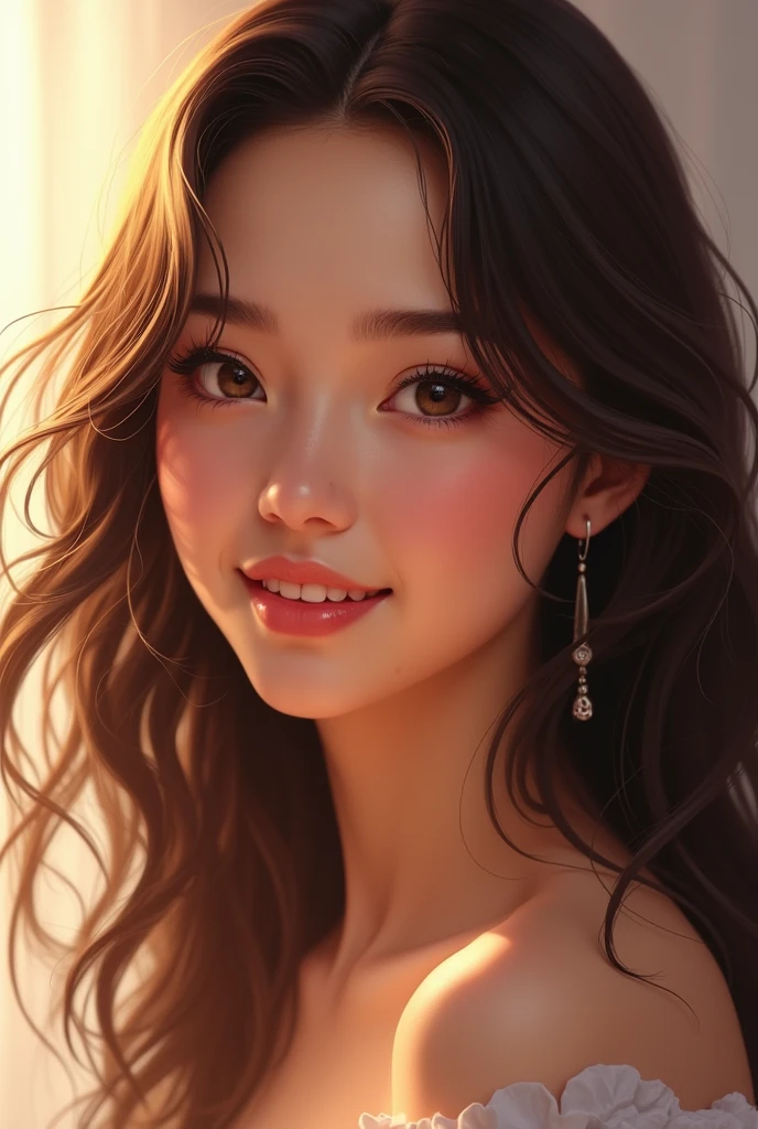 young brunette woman