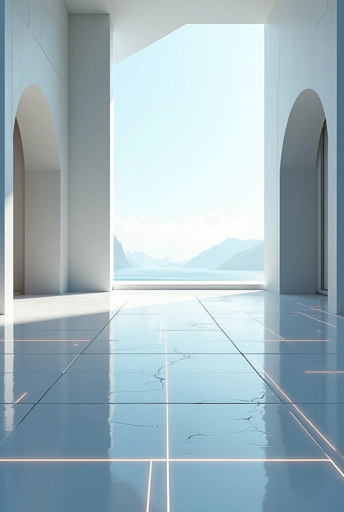 Flat image of futuristic floor