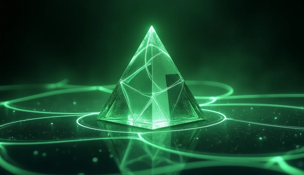 Create prism image with greenish lines