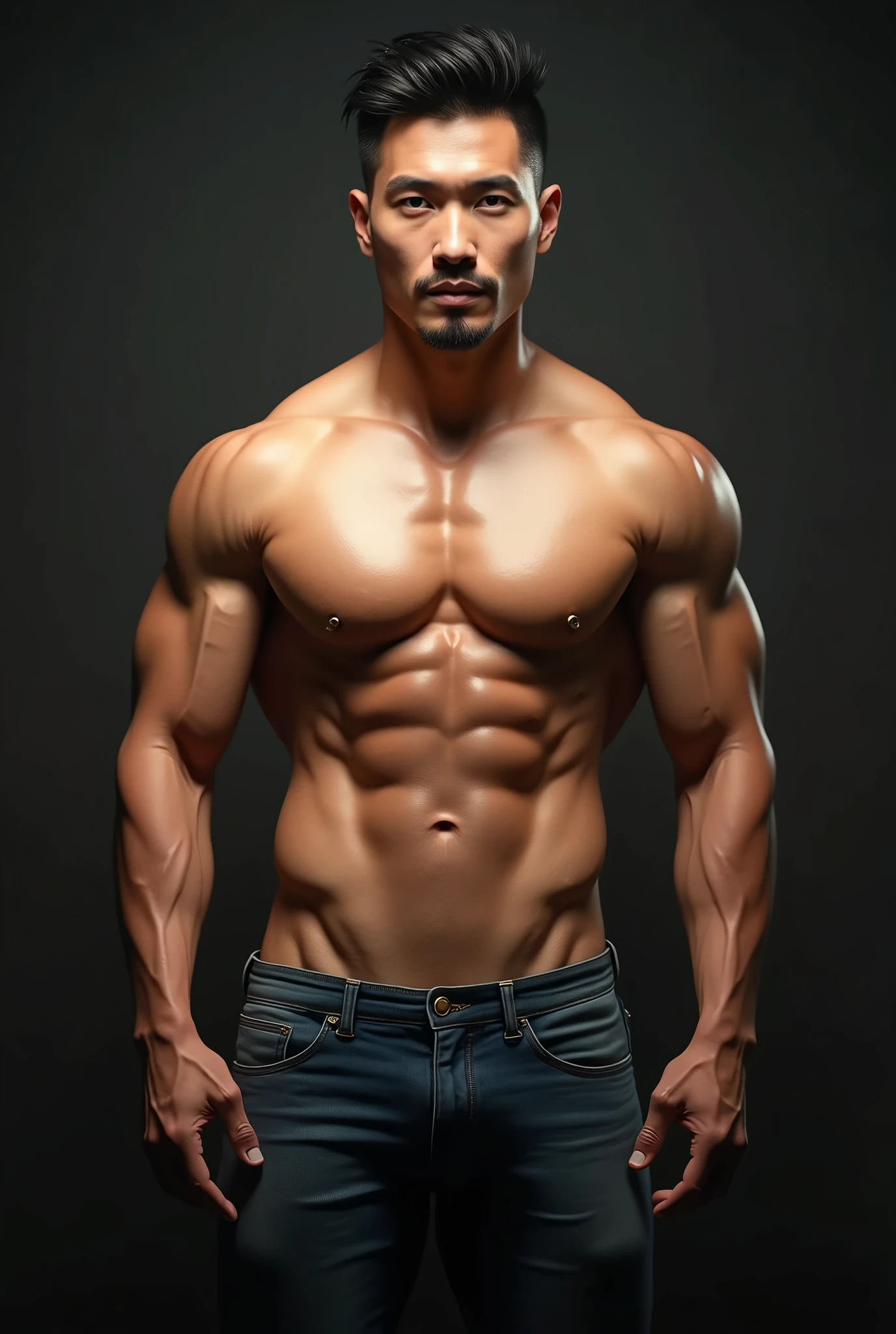 Asian guy sexy sixpack men sex jean stron penis
