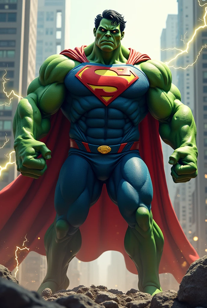 Hulk in Superman costume
