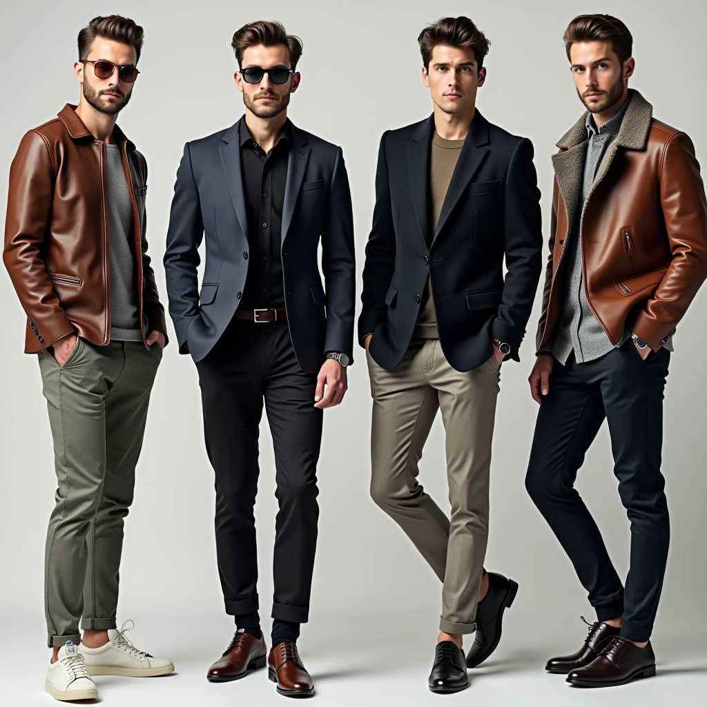 Make a collection about men's fashion, para uma loja de dropshipping