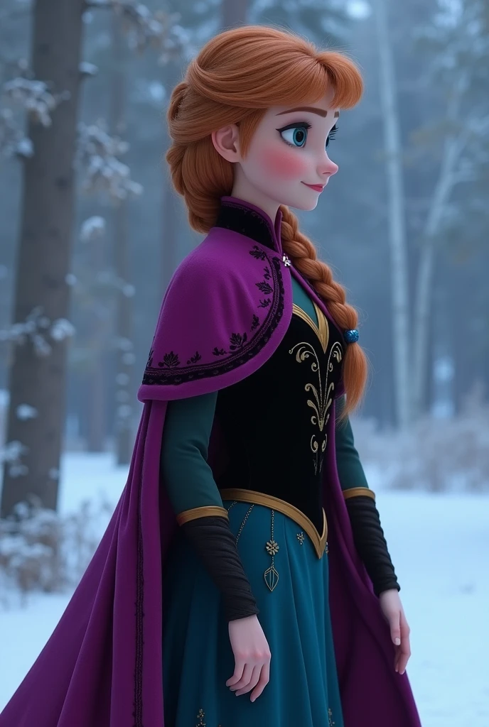 Photo of Anna of Arendelle showing glutes, slapping the buttocks, (Slim and tight), after rape, clothed torned sex, cum on leggings, cum, ((cum on clothes:1.8))