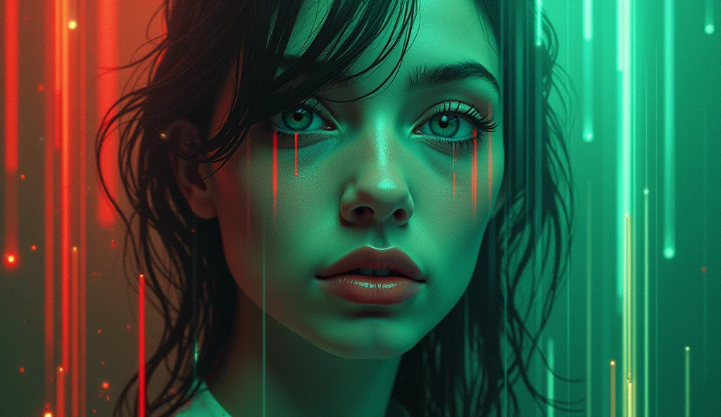 Create a prism image with greenish lines in Portuguese language the name GADI Knowledge