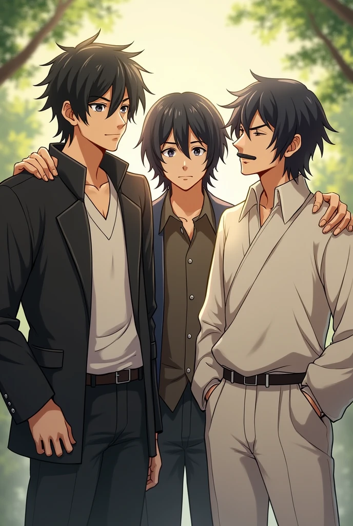 Alexander was white, had straight black hair, and he had no beard. He was and his friend Ayslam was tall, dark-haired, with a thin mustache and also had . Wagney was already in white, with a northeastern head. The three were gathered together.