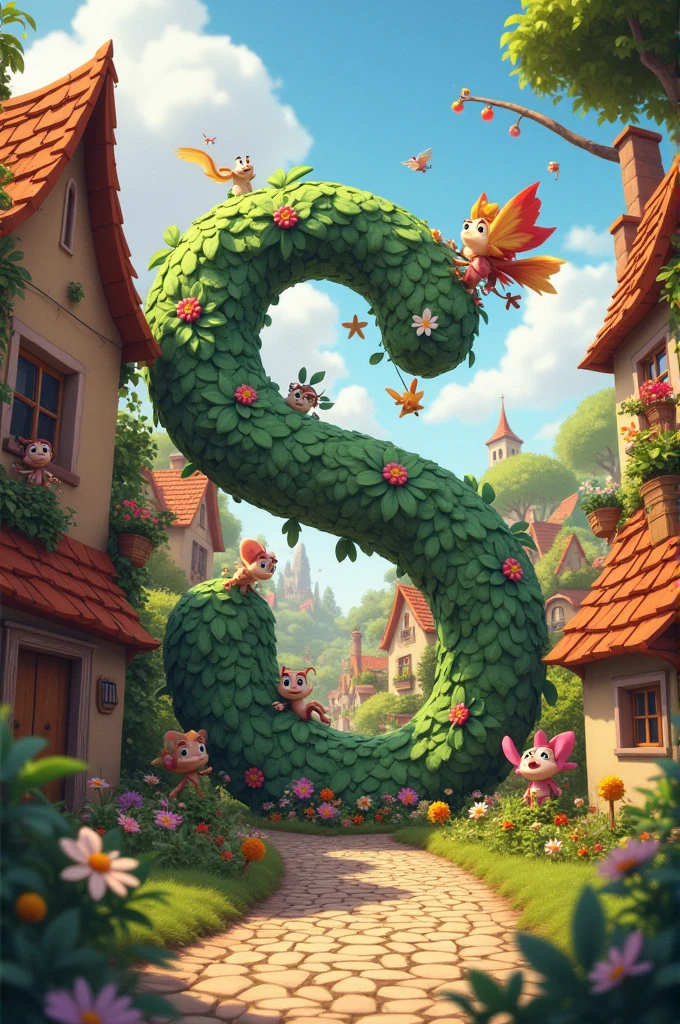 An image about the first letter in animation about the story with a village