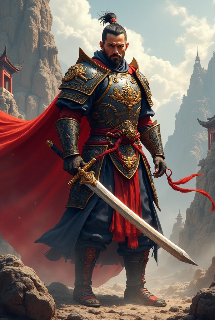 Show China as a men warrior 