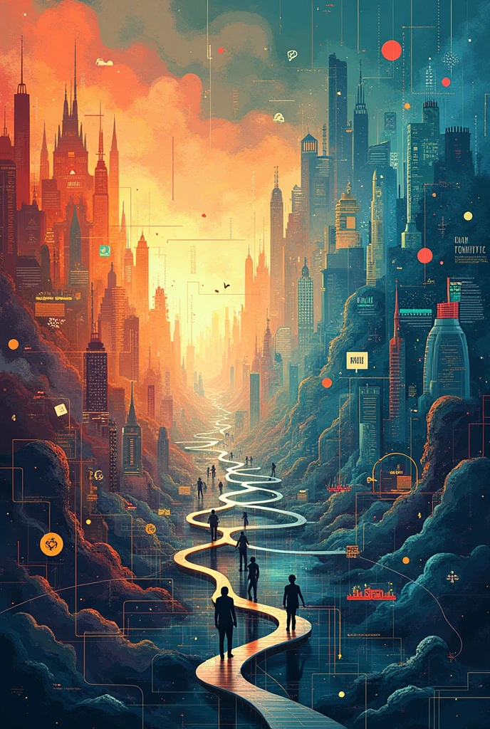 21st century related globalization drawing