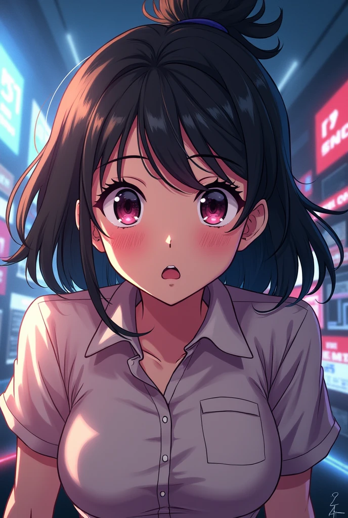 Anime girl breaking news