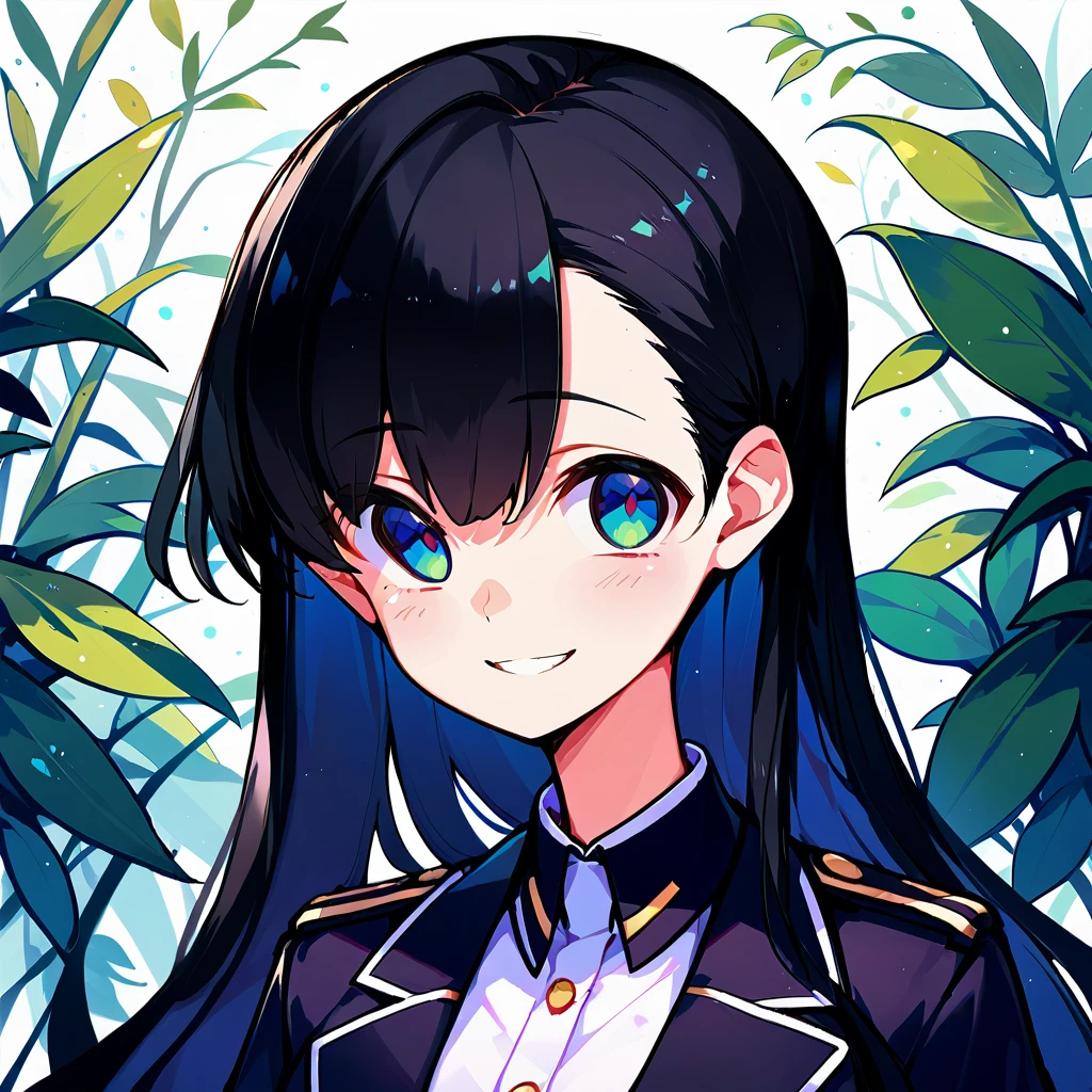 beauty Black Hair smile uniform Close-up of face