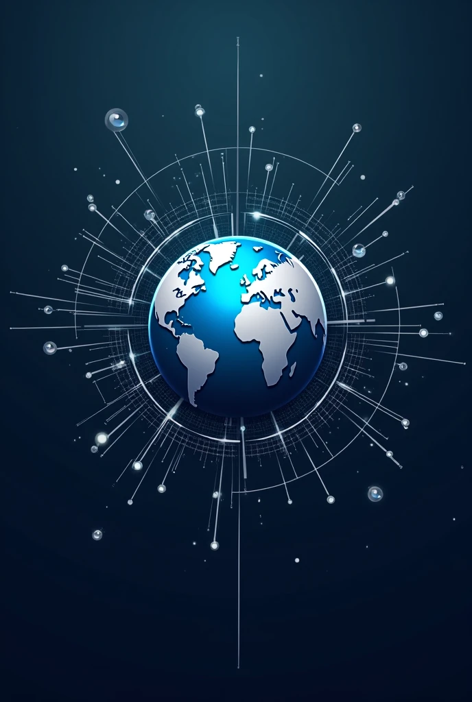 21st century related globalization drawing logo
