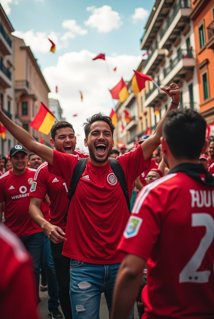Sport Club Internacional fans celebrating a title in Porto Alegre
