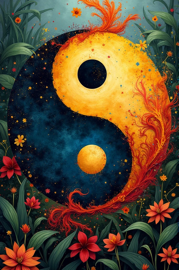 Ying yang with colores the Venezuela