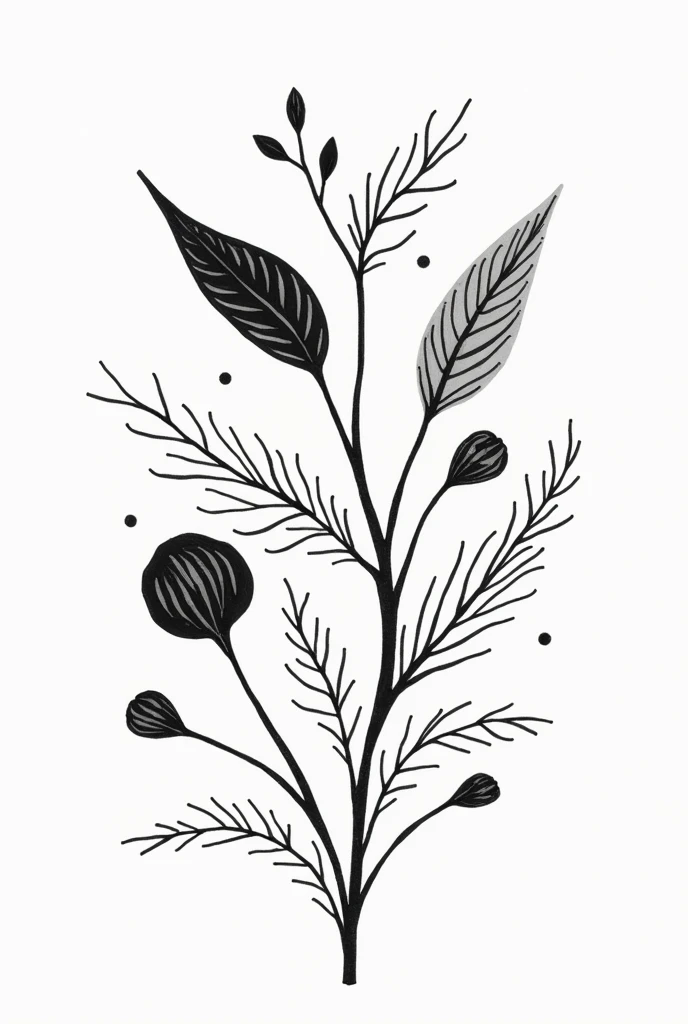 Simple hand drawn black and white 2d form abstract art pattern. (Do not add objects)