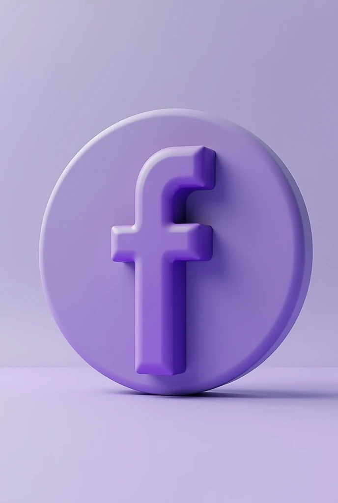 purple 3d facebook icon in round