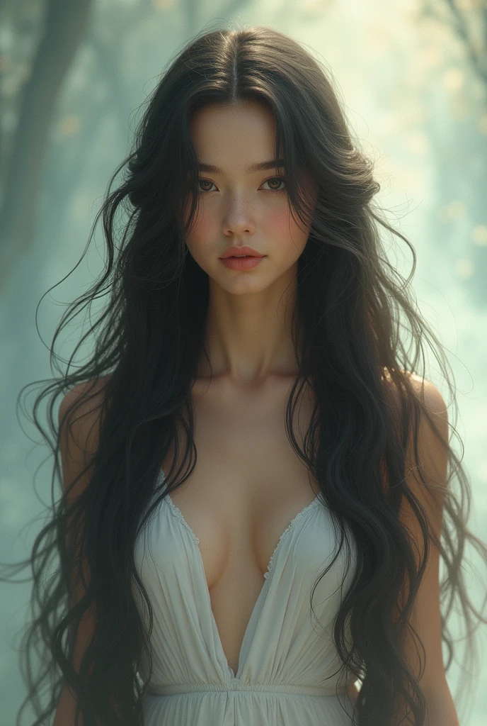 A female hear is very long