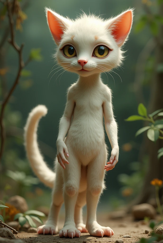 A cat in the shape of a human