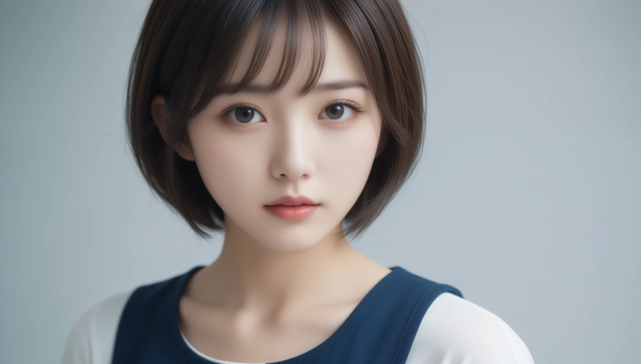 8k, Ultra-high resolution, Highest quality, masterpiece, 三分割法によるphotograph,Surreal, photograph, 1 , (:1.3), cute, cute顔, 細部までBeautiful Eyes, 細かくdetailedに,masterpiece,One Girl:1.2,Japanese women,Policewoman,close up,glaring,Black short hair,Bowl cut,ID photo,(Police officer of the future:1.3),cyber punk,Future City,white collar,((Fusion of humans and androids))(Beautiful attention to detail),Subtle details, detailedな顔,anger,Attractive eyes,(ポートレートphotograph:1.4),(Photorealistic images:1.4),Fantasy art,(Beautiful Face:1.4),美しくAttractive eyes、Beautiful Eyes,Silver residue,(Tight waist:1.4)、(Beautiful with perfect body proportions:1.4),Pink Lips,profile,(((Ideal body type))),A-cup small breasts :2,、Portraiture:2、Perfect ???????、鮮明なdetailed、detailed,Fashion magazine cover,Thin lips,完璧でBeautiful Face ,完璧でcute顔, Skin with attention to detail, Perfect limbs、Narrow waist,Surreal,Light and shadow,spotlight