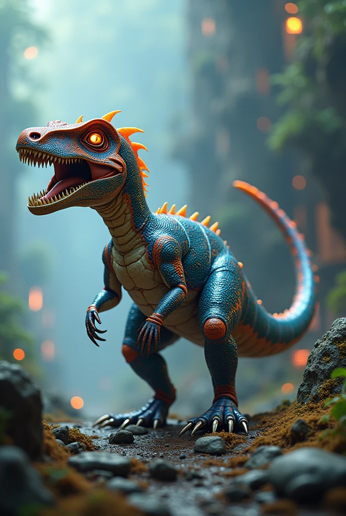 Dinausar and python mix