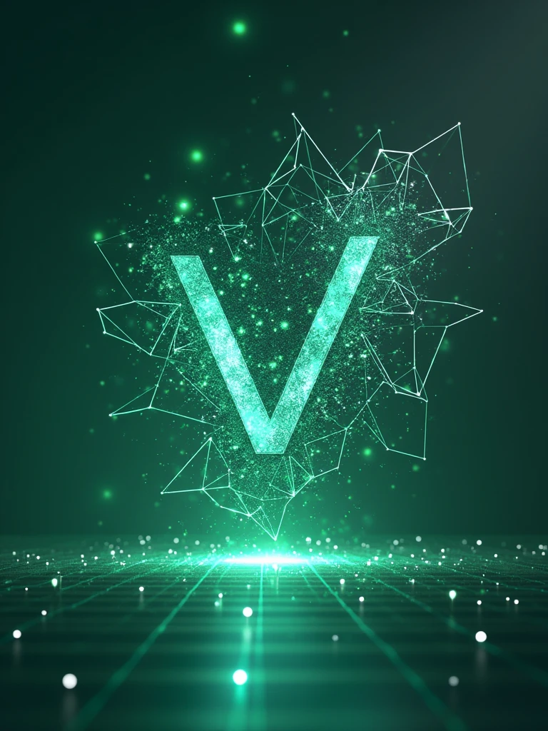 Create a sleek and modern logo for "Verdão na veia ," an Instagram page dedicated to AI-generated artwork. The design should blend elements of technology and art. Use a clean, futuristic font for the name "Verdão na veia" and incorporate abstract, geometric shapes or neural network motifs to represent AI. The color palette should be vibrant and digital, with shades of green , white, and silver to evoke a sense of innovation and creativity. The overall look should be eye-catching, professional, and convey the cutting-edge nature of AI in art