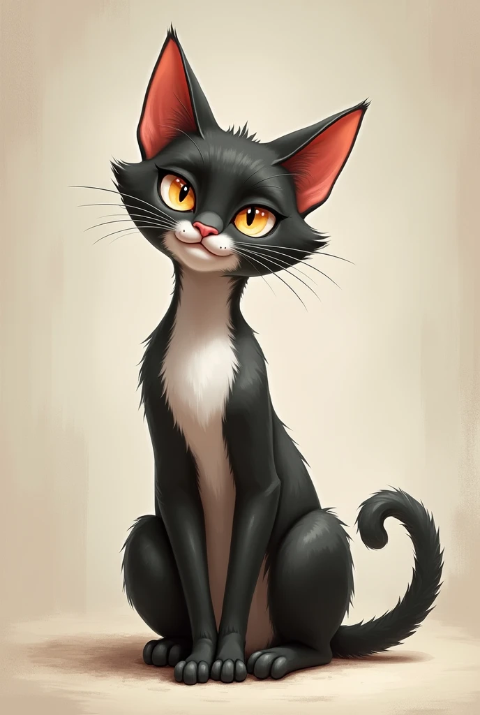 Smart cat with tricky eye