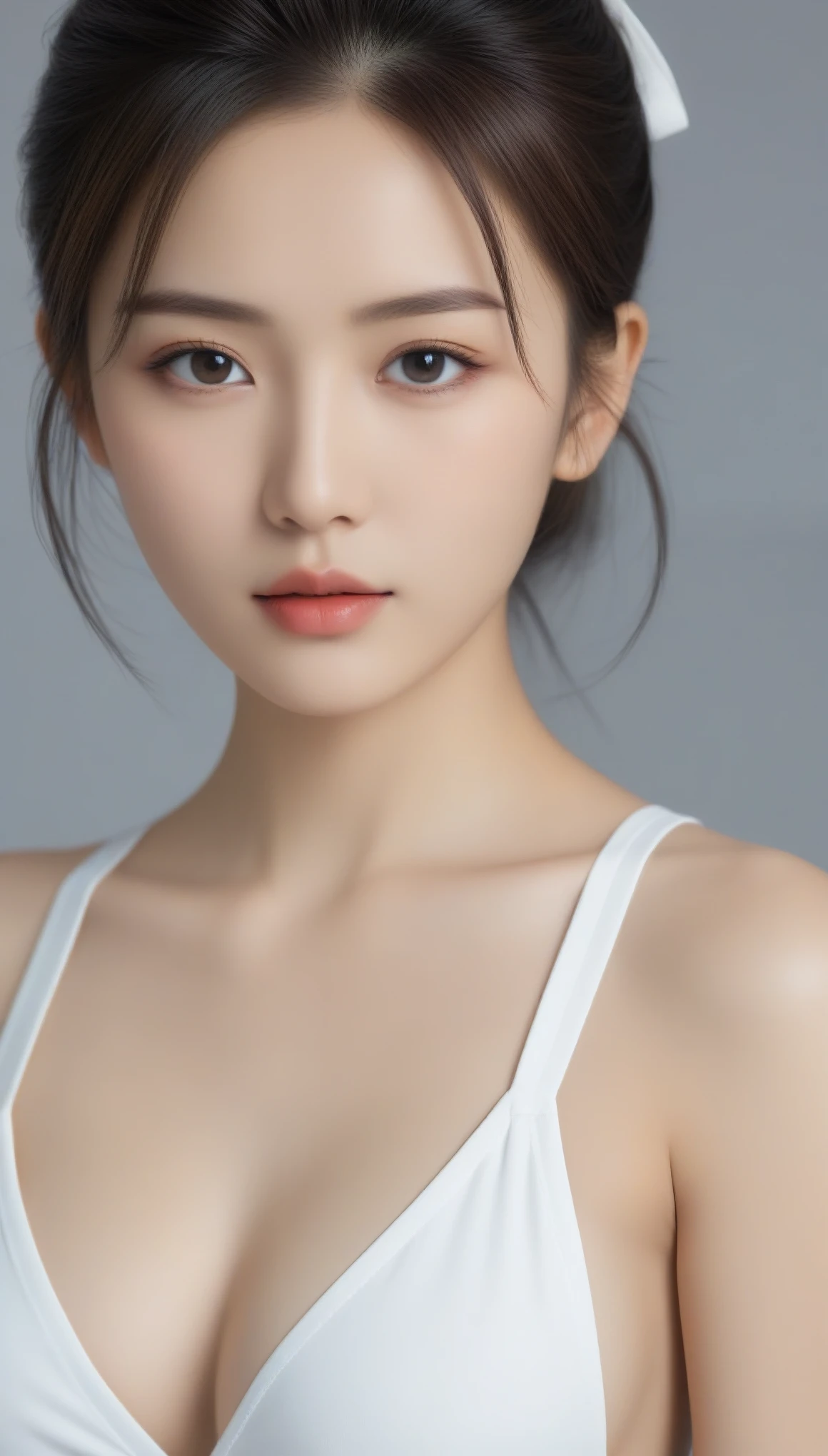 8k, Ultra-high resolution, Highest quality, masterpiece, 三分割法によるphotograph,Surreal, photograph, 1 , (:1.3), cute, cute顔, 細部までBeautiful Eyes, 細かくdetailedに,masterpiece,One Girl:1.2,Japanese women,Policewoman,upper body,glaring,Black short hair,High ponytail,ID photo,(Police officer of the future:1.3),cyber punk,Future City,white collar,((Fusion of humans and androids))(Beautiful attention to detail),Subtle details, detailedな顔,anger,Attractive eyes,(ポートレートphotograph:1.4),(Photorealistic images:1.4),Fantasy art,(Beautiful Face:1.4),美しくAttractive eyes、Beautiful Eyes,Silver residue,(Tight waist:1.4)、(Beautiful with perfect body proportions:1.4),Pink Lips,profile,(((Ideal body type))),A-cup small breasts :2,、Portraiture:2、Perfect Anatomy、鮮明なdetailed、detailed,Fashion magazine cover,Thin lips,完璧でBeautiful Face ,完璧でcute顔, Skin with attention to detail, Perfect limbs、Narrow waist,Surreal,Light and shadow,spotlight