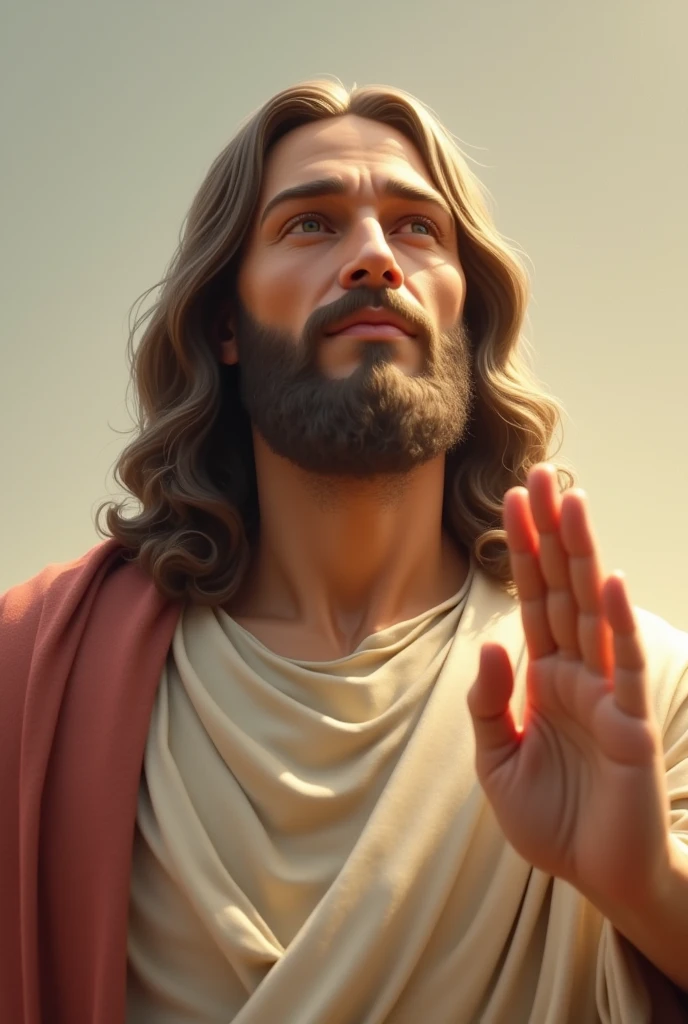 Jesus Peace sign only hand open thumb