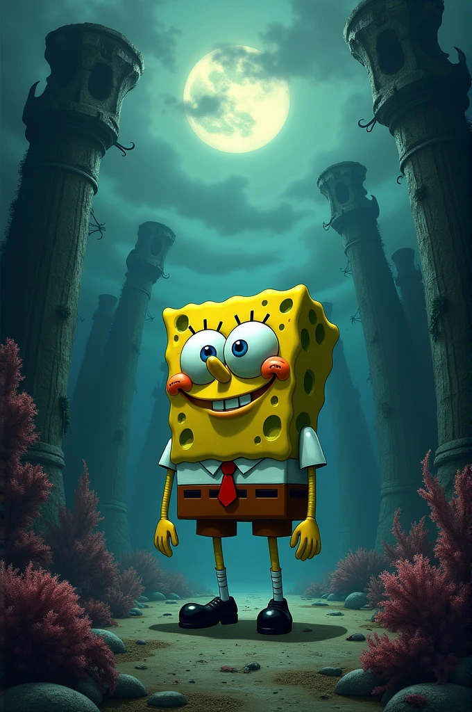 Spongebob in gothic art