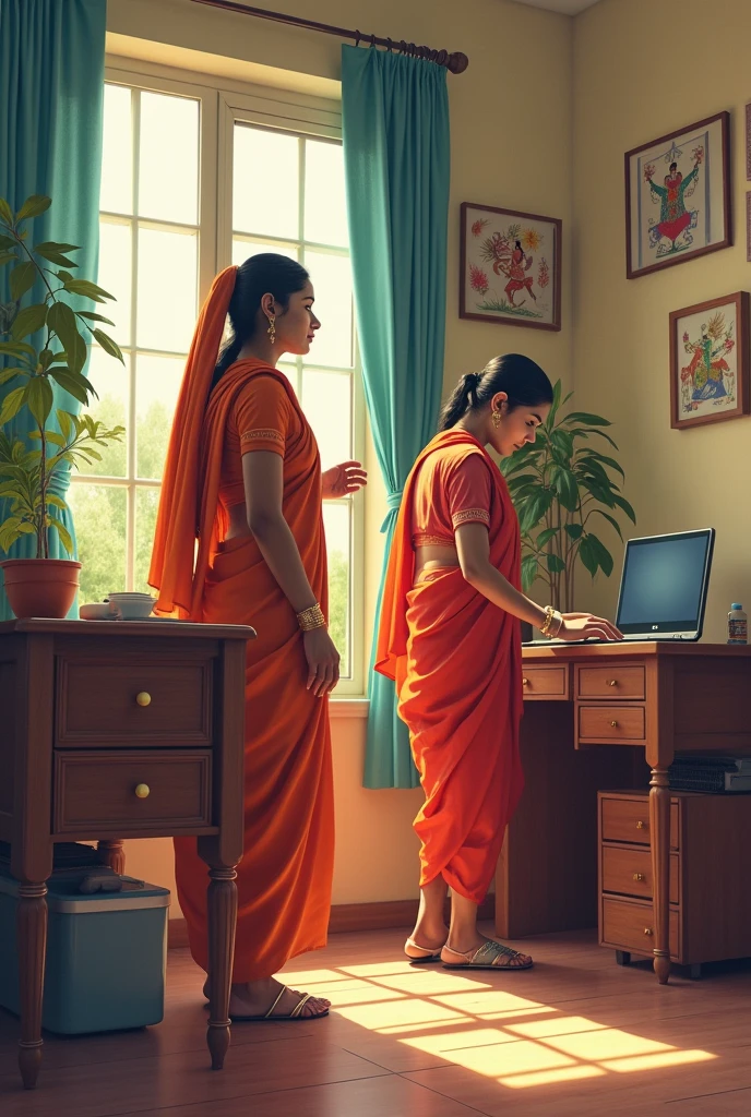 Indian women in job and housework both
