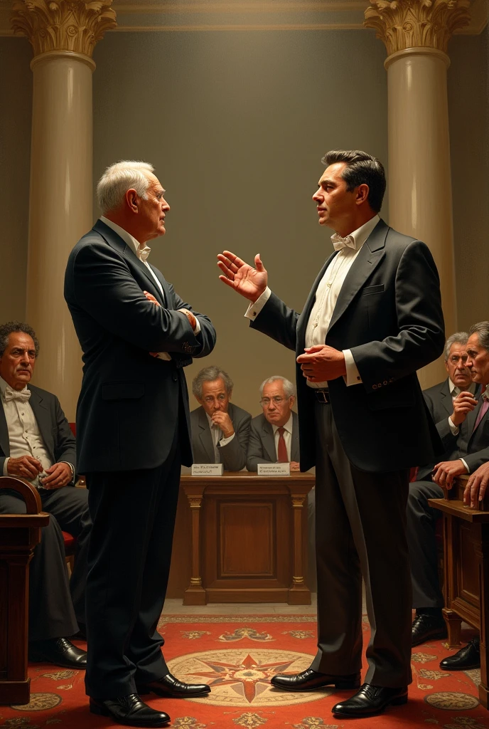 Jose Bernardo de Tagle and Jose de Lamar arguing