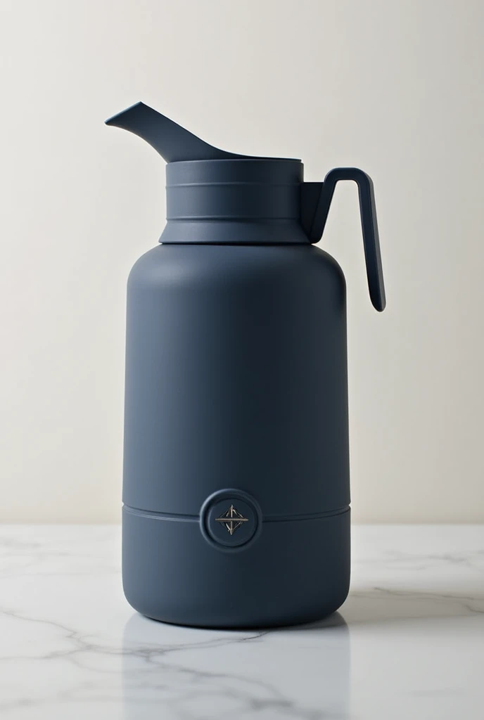 1. Surface Texture:Pattern: Use a smooth matte navy blue surface with a subtle, raised geometric pattern (like a grid or wave design) for a refined look without complexity.2. Label Design:Artistry: Opt for a minimalist label with a simple embossed logo and product details in a metallic silver. Use a high-quality adhesive label for ease of application and durability.3. Pour Spout and Cap:Spout: Design a wide, ergonomic pour spout integrated into the container’s neck. The spout should have a controlled flow mechanism (like a built-in valve or angled spout) to ensure smooth, mess-free dispensing.Cap: Use a snap-on or screw-on cap with a flared edge for easy opening and closing. The cap should fit securely over the spout to prevent leaks.4. Handle:Design: Incorporate a built-in handle that extends from the top or side of the container. Use ergonomic, molded plastic with a contoured grip to make carrying easier.5. Base and Feet:Design: Use integrated rubber or plastic feet that are discreet yet effective. Ensure the base is slightly wider for stability, preventing tipping.6. Additional Features:Pouring Aid: Consider a transparent, built-in measuring window near the spout so users can see the oil level and quantity being dispensed.Packaging: Ensure the container is designed for easy stacking and storage. Use a simple, robust box design with cushioning to protect the container during shipping and handling.