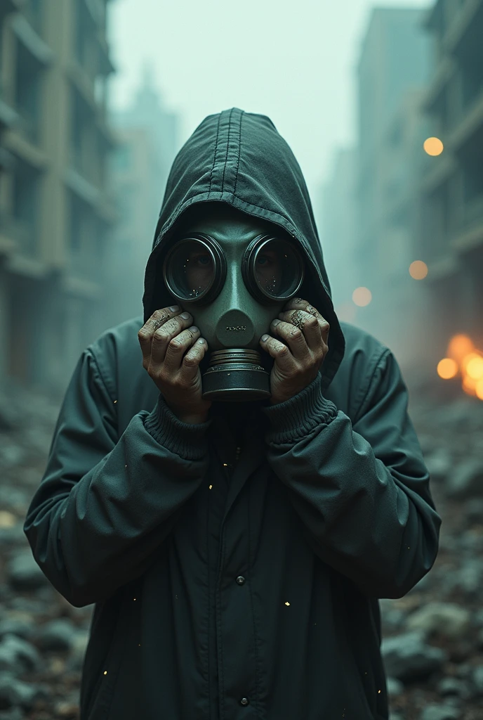 The gas mask is about to be destroyed