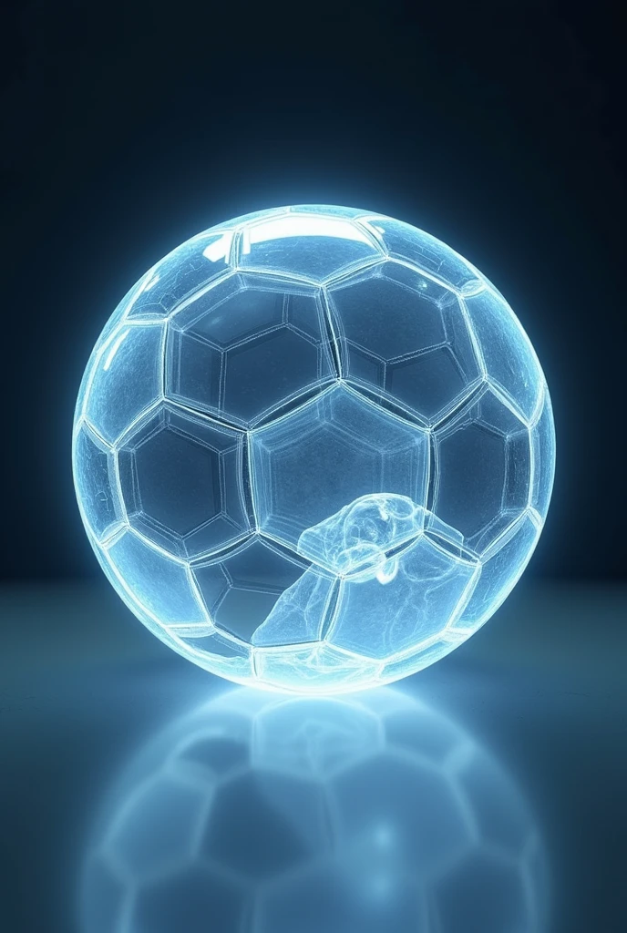 a soccer ball with the x-ray effect