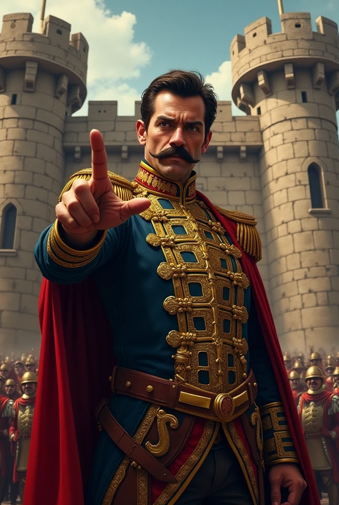 The famous poster of Uncle Sam needs you, but set in the 17th century Castilian