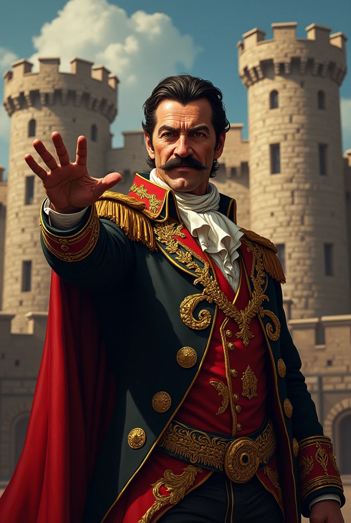 The famous poster of Uncle Sam needs you, but set in the 17th century Castilian