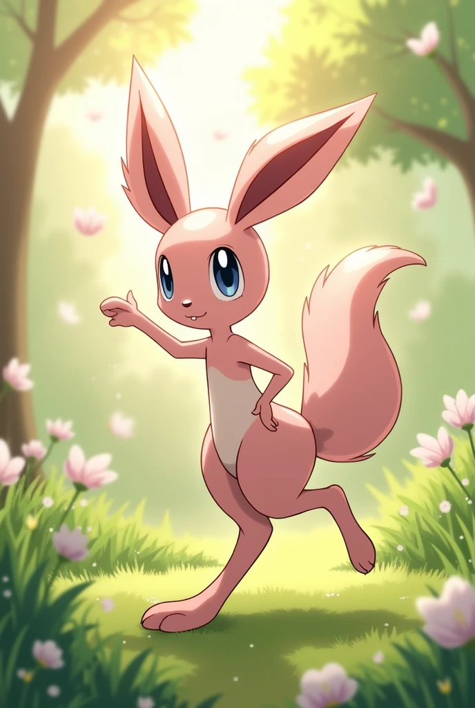 A Lopunny from pokemon swaying her 