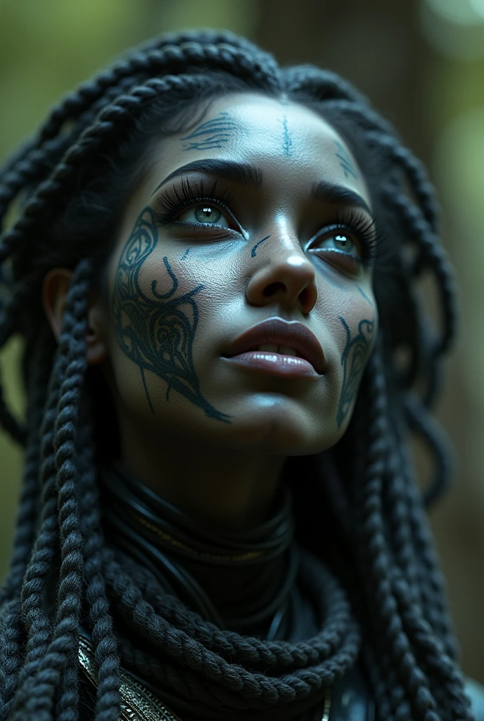 a curvy female Nigeran Cthulhu furious god in the storm at night, [[Alicia Vikander]], [[[Margot Robbie]]], Eldritch horror, erotic pose, closed eyes, cinematic lighting, by (Carne Griffiths), (Artur Bordalo), highly detailed, detailed beautiful face,